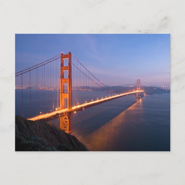 Postal Puente Golden Gate al atardecer (Anverso)