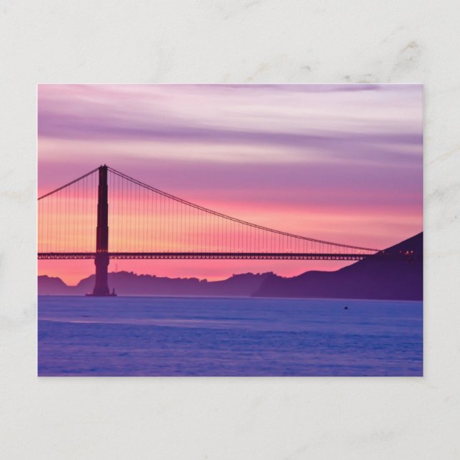 Postal Puente Golden Gate al atardecer (Anverso)