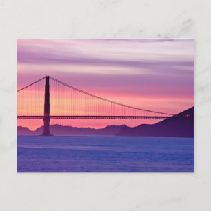Postal Puente Golden Gate al atardecer