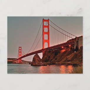Postal Puente Golden Gate al sol abajo