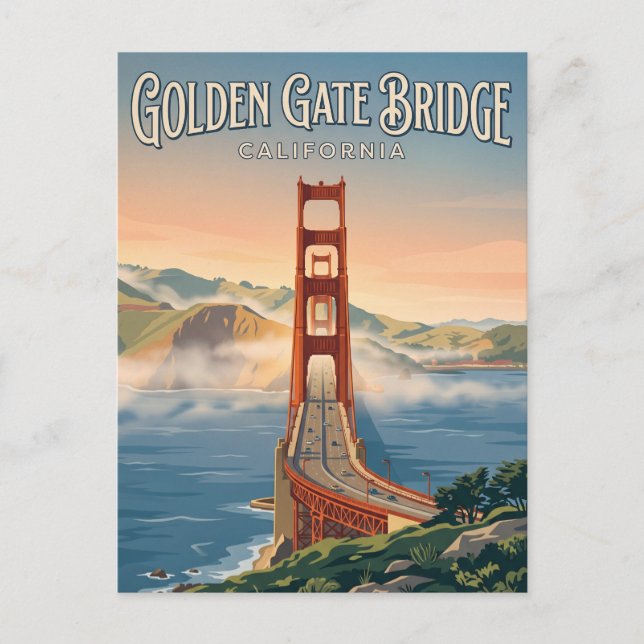 Postal Puente Golden Gate California (Anverso)