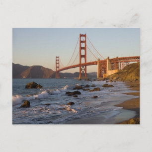 Postal Puente Golden Gate de Baker Beach