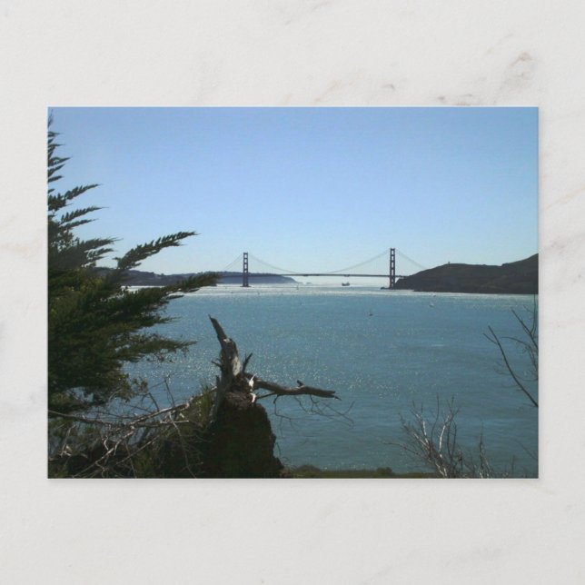 Postal Puente Golden Gate de la Isla Ángel (Anverso)