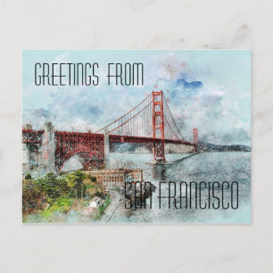 Postal Puente Golden Gate de San Francisco