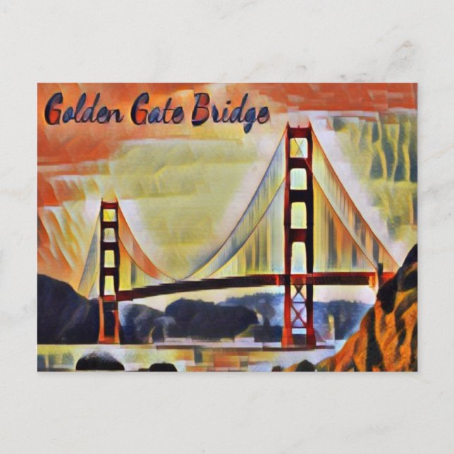 Postal Puente Golden Gate de San Francisco (Anverso)