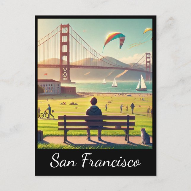 Postal Puente Golden Gate de San Francisco (Anverso)