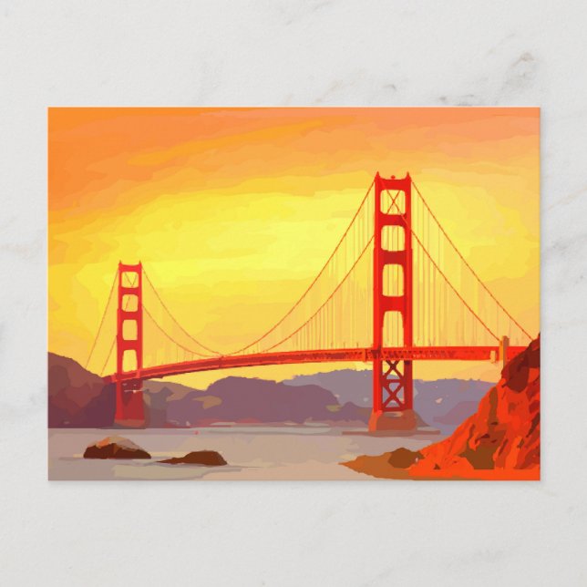 Postal Puente Golden Gate de San Francisco (Anverso)
