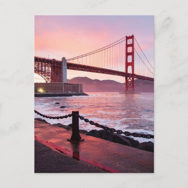Postal puente Golden Gate de SAN FRANCISCO (Anverso)