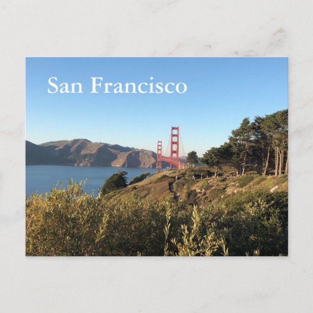 Postal Puente Golden Gate de San Francisco (Anverso)