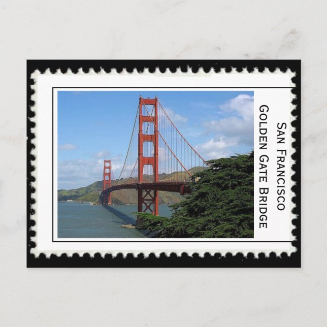 Postal Puente Golden Gate de San Francisco (Anverso)
