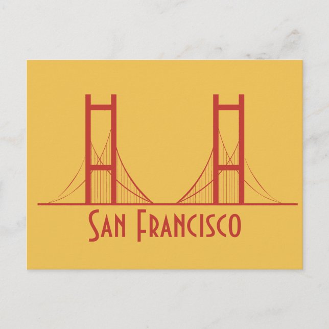 Postal Puente Golden Gate de San Francisco California (Anverso)