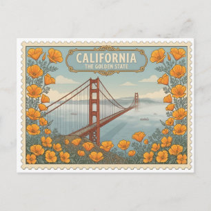 Postal Puente Golden Gate de San Francisco California Vin