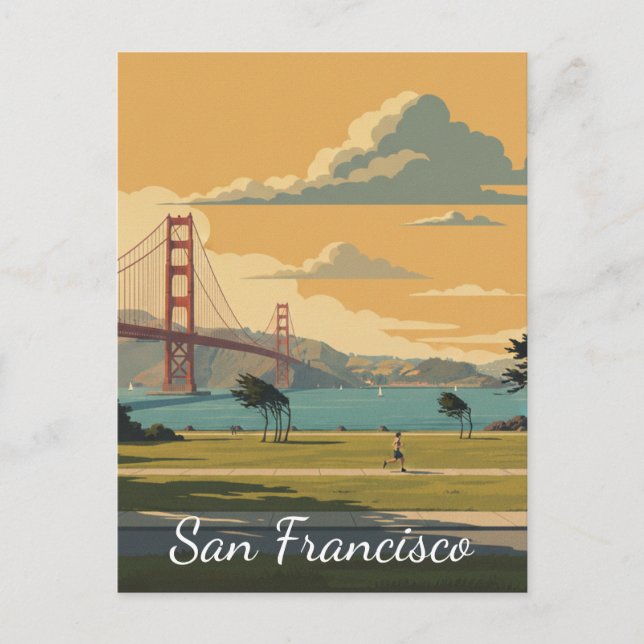 Postal Puente Golden Gate de San Francisco Crissy Field (Anverso)