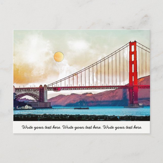 Postal Puente Golden Gate de San Francisco. EE.UU., Améri (Anverso)