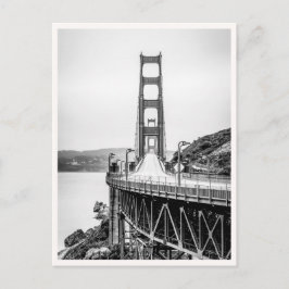 Postal Puente Golden Gate de San Francisco en blanco y ne