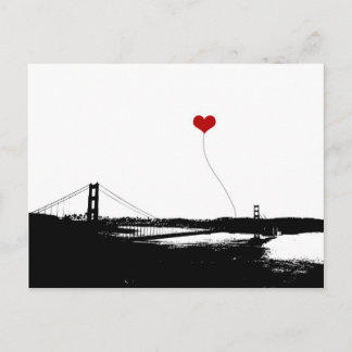 Postal Puente Golden Gate de San Francisco Lover
