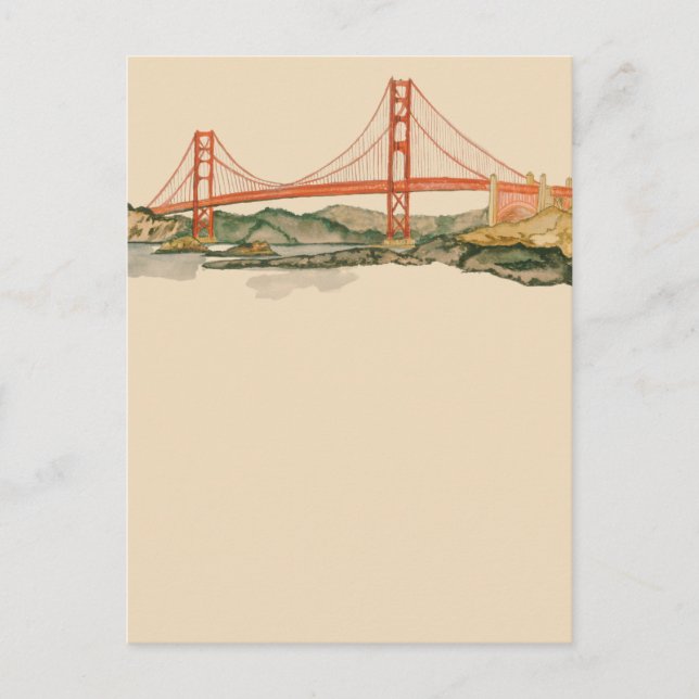 Postal Puente Golden Gate de San Francisco Notecard (Anverso)