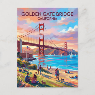 Postal Puente Golden Gate desde Crissy Field California