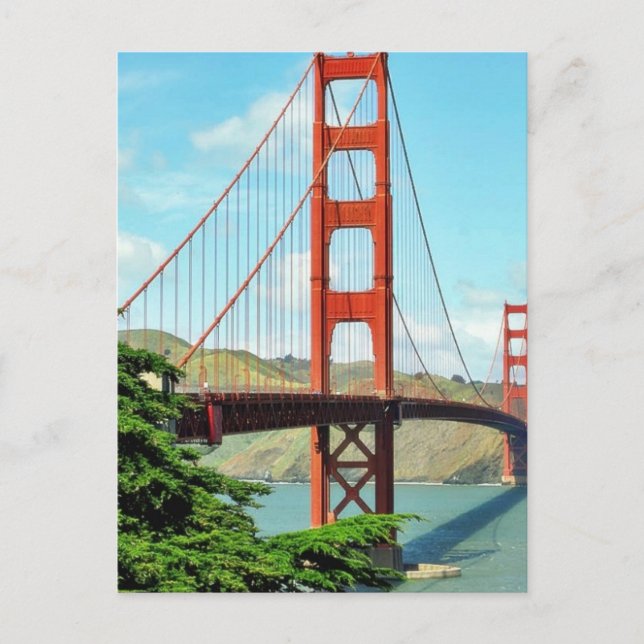 Postal Puente Golden Gate en San Francisco (Anverso)
