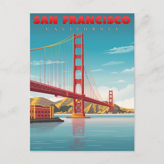 Postal Puente Golden Gate - Punto de referencia de San Fr (Anverso)