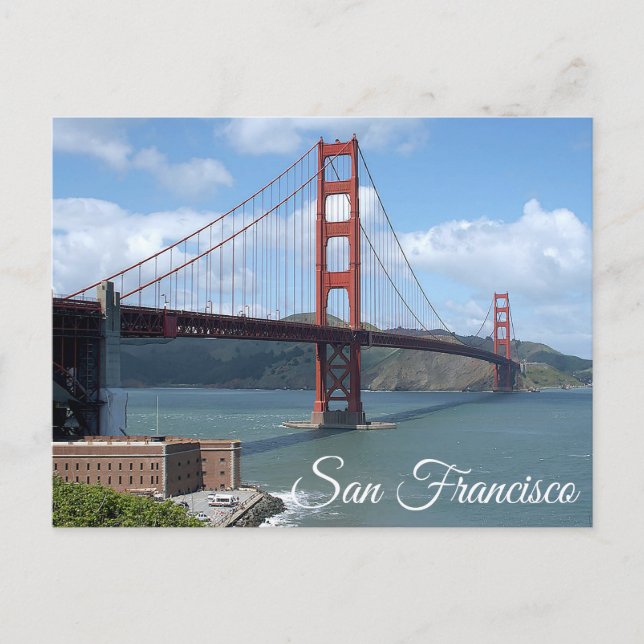 Postal Puente Golden Gate San Francisco CA Postcard (Anverso)