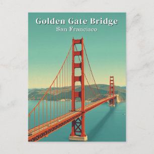 Postal Puente Golden Gate San Francisco Viajes Vintage