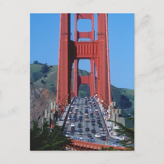 Postal puente Golden Gate y bahía de San Francisco (Anverso)