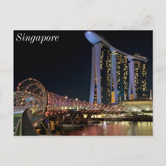 Postal Puente Helix de Singapur en Marina Bay Sands (Anverso)