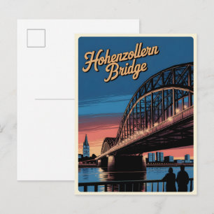 Postal Puente Hohenzollern vintage colonia alemania regal