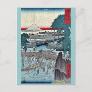 Postal Puente Ikkoku por Ando,Hiroshige