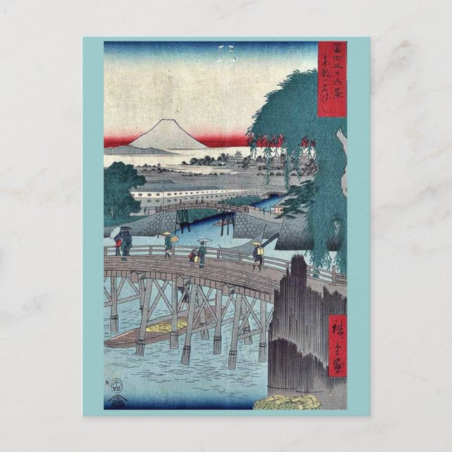 Postal Puente Ikkoku por Ando,Hiroshige (Anverso)