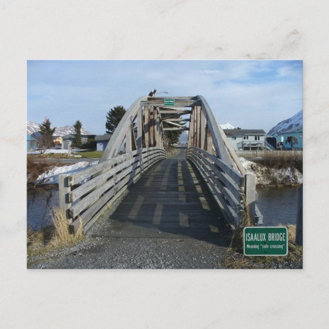 Postal Puente Isaalux en la ciudad de Unalaska, AK (Anverso)