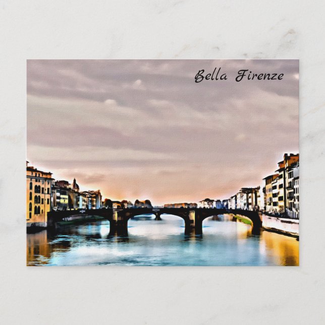 Postal ** Puente italiano de Florencia AP12 Firenze Italy (Anverso)