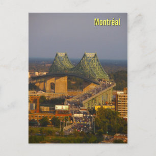 Postal Puente Jacques Cartier al atardecer