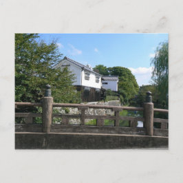 Postal Puente japonés de madera