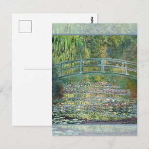 Postal Puente Japonés Nenúfar Arte de Claude Monet