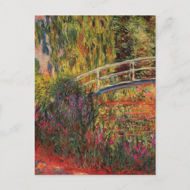 Postal Puente japonés por Monet Postcard (Anverso)