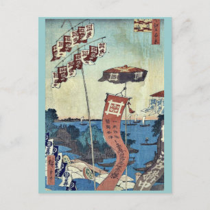 Postal Puente Kanasugi en Shibaura por Ando, Hiroshige
