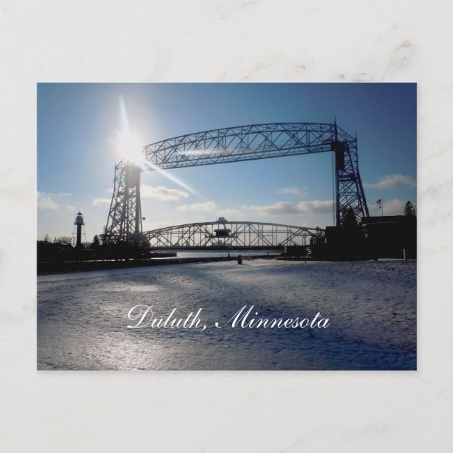 Postal Puente levadizo, Duluth, Minnesota (Anverso)