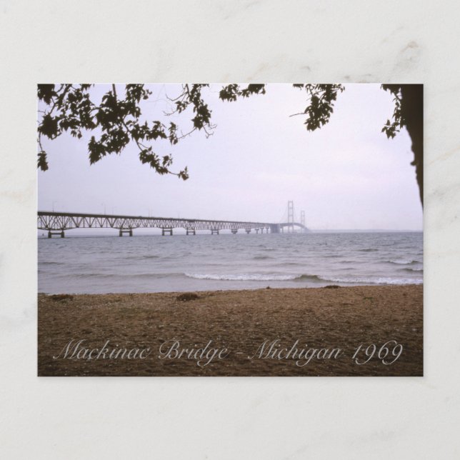 Postal Puente Mackinac Michigan (Anverso)