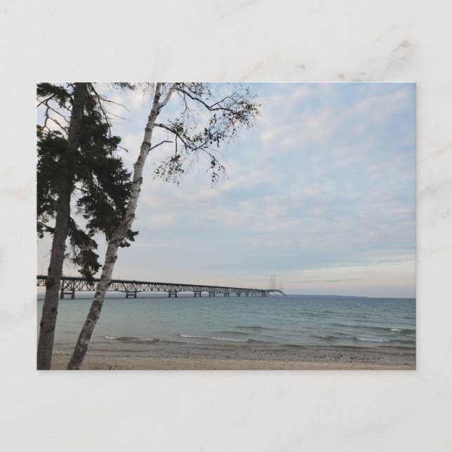 Postal Puente Mackinac, Michigan (Anverso)