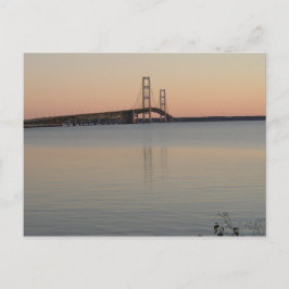 Postal Puente Mackinac Sunset, Michigan