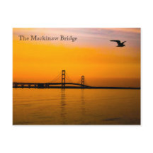 Puente Mackinaw al atardecer