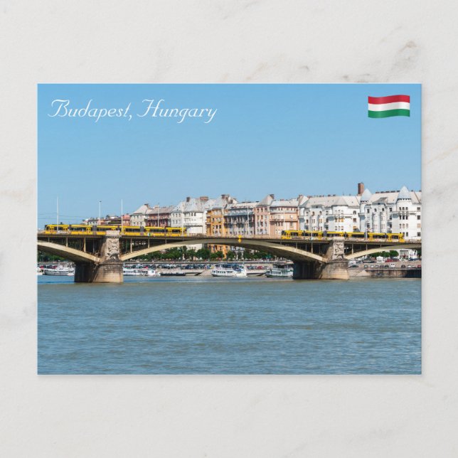 Postal Puente Margaret en Budapest - Hungría (Anverso)