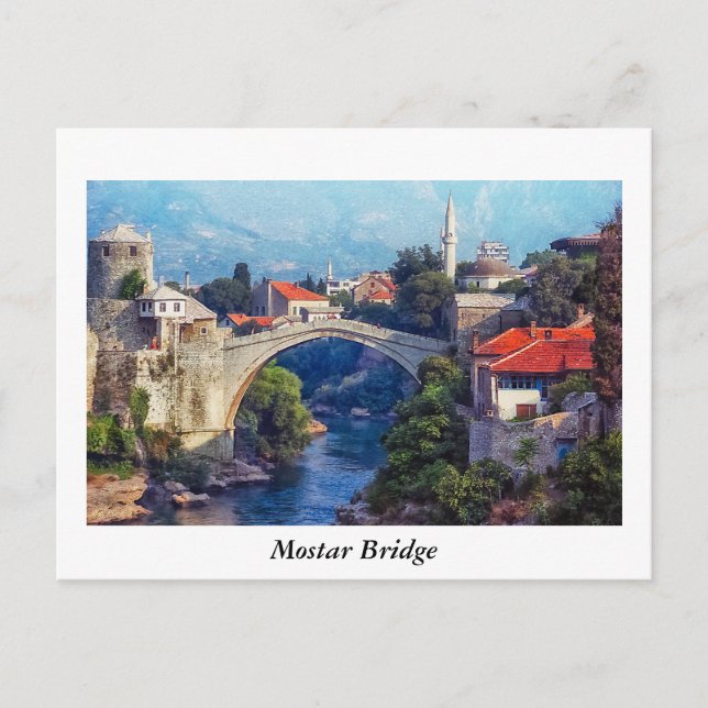 Postal Puente Mostar (Anverso)
