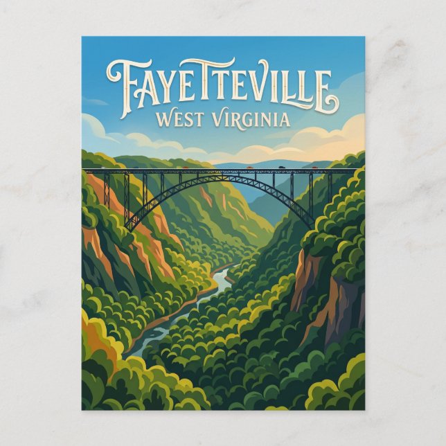 Postal Puente New River Gorge USA (Anverso)
