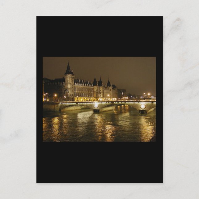 Postal Puente nocturno (Anverso)