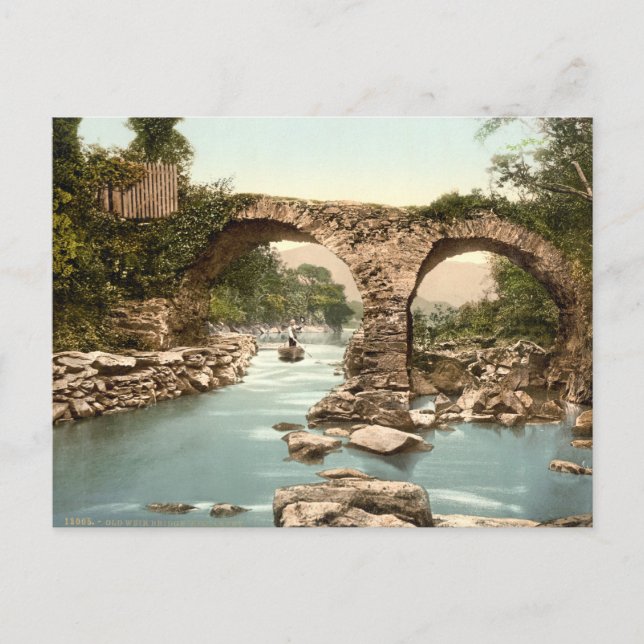Postal Puente Old Weir, Killarney, Condado de Kerry (Anverso)