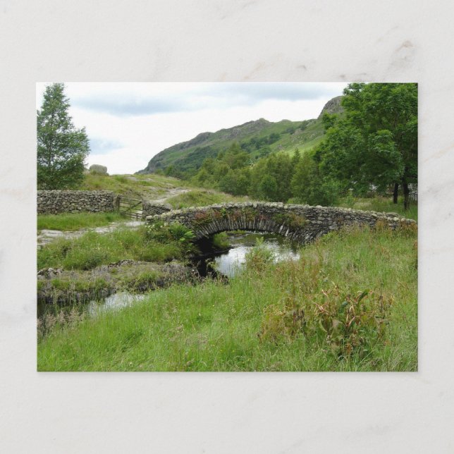 Postal Puente Packhorse en Watendlath (Anverso)
