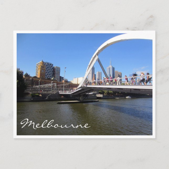Postal puente peatonal de yarra (Anverso)